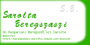 sarolta beregszaszi business card